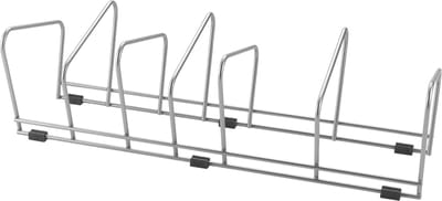 Metaltex - Pannen organizer voor keukenlade - Pannenrek - Dekselhouder - Ruimte voor 6 pannen, ovenschalen, bakvormen of snijplanken - Zilvergrijs