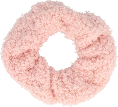Haarsoires Haarelastiek Scrunchie – Teddy Stof – Roze - Haarkrinkel - Haar Elastiek met Stof - Zacht & Haarvriendelijk