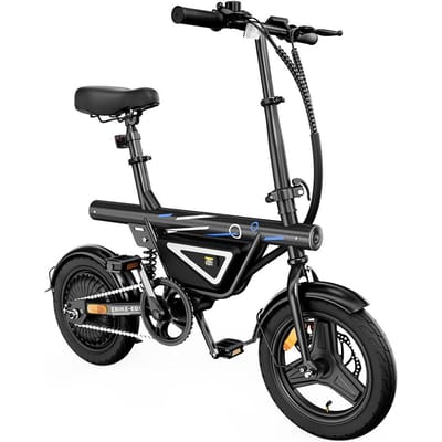 iScooter EB1S Opvouwbare Elektrische Fiets, 36V 12Ah Batterij, met App-bediening grijs
