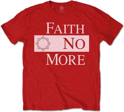 Faith No More - Classic New Logo Star Heren T-shirt - M - Rood