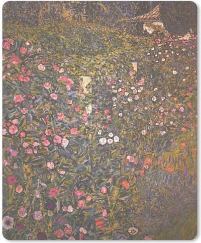 Muismat Gustav Klimt  - Italiaans tuinbouwlandschap - Gustav Klimt muismat rubber - 19x23 cm - Muismat met foto