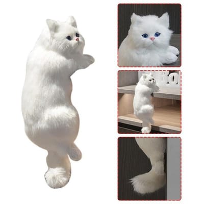 Schattige Simulatie Kat Pluche Poppen Ornamenten Beeldje Huis Bureau Tv Hangend Speelgoed Decor Auto Decoratie Knuffeldieren Beeldhouwwerken