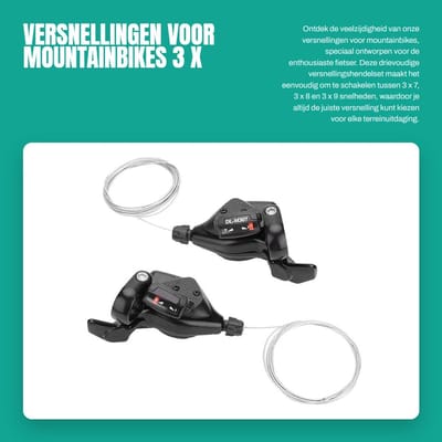 Dailygoods- Versnellingshendel Drievoudig - 3 x 7/8/9 Snelheden - Fietsaccessoires - Eenvoudige Installatie - Schijfrem - Hoge Kostenprestatie - Fietsschakelaar