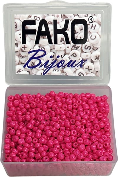 Fako Bijoux® - DIY Kralen Box - Glas Zaad Kralen - Glaszaad - Sieraden Maken - 3mm - 1500 Stuks - Fluo Roze