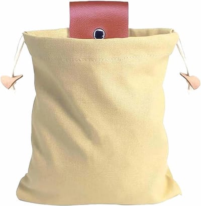Vouwbare canvas tas voor het verzamelen van voedsel, ideaal voor bushcraft en outdoor activiteiten, lichtgewicht en duurzaam (Khaki)