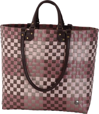 Shopper - Handtas - Boodschappentas - Kantoortas - Sporttas - Schoudertas -Tas - Handgevlochten - Handed By Dual - roze/bruin mix - rustic pink
