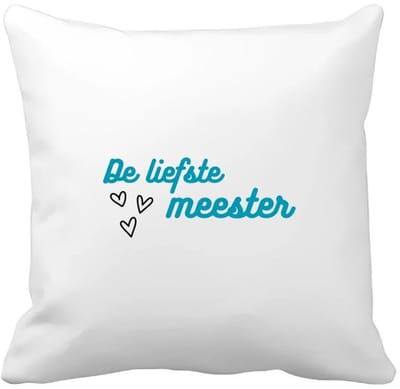 Akyol - de liefste meester Kussen hoes - Meester - voor de liefste meester - meester - verjaardagscadeau - verjaardag - cadeau - afscheidscadeau - geschenk - leuke cadeau - kado - gift - meesterdag - 40 bij 40 cm