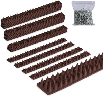 duivenpinnen - set van 40 - 2x49x4 cm - balkon - dak - elk 3 rijen - kunststof