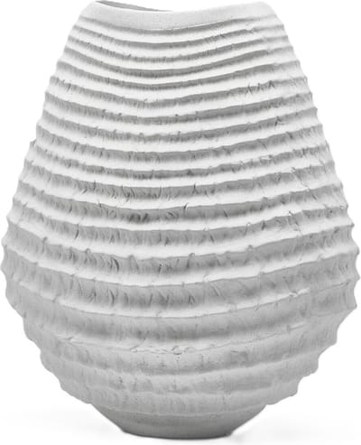 EGD Bloemenvaas Porselein Ovaal Wit L 37 cm B 21.5 cm H 42.5 cm