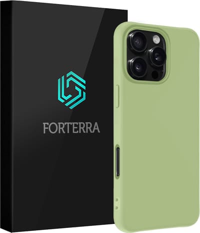 Hoesje Geschikt voor Apple iPhone 16 Pro - Sterk & Shockproof - Siliconen Case - Hoes Cover - Groen