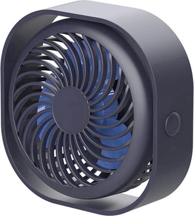 USB Mini Ventilator - Ventilator - Tafelventilator - Geluidstil - 3 standen - Blauw - Model 2023 - Winstpakker