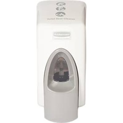 Dispenser voor toiletbrilreiniger Rubbermaid®, 400 ml, compatibel met RVU03817, L 135 x B 105 x H 214 mm, wit-grijs