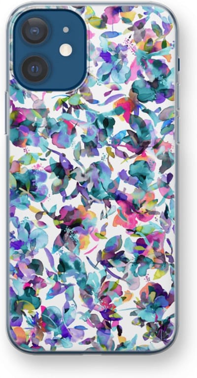 Case Company® - Hoesje geschikt voor iPhone 12 mini hoesje - Hibiscus Flowers - Soft Cover Telefoonhoesje - Bescherming aan alle Kanten en Schermrand