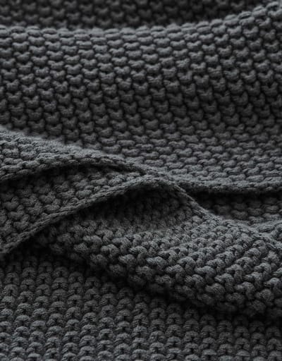 Marc O'Polo Nordic Knit Plaid Stone - 130x170 cm