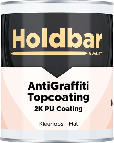 Holdbar Anti Graffiti Topcoating Mat 1 Kg - Maakt Graffiti Verwijderbaar - Graffiti Verwijderen - Glashelder - Transparant - Vrijwel onzichtbaar