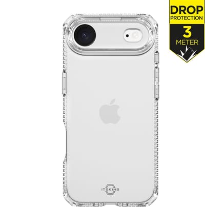 ITSKINS Doorzichtig Hoesje geschikt voor Apple iPhone Air Telefoonhoesje Flexibel TPU | ITSKINS Level 2 SpectrumClear R Backcover Shockproof | Doorzichtig Telefoonhoesje iPhone Air | Schokbestendig iPhone Air Telefoonhoesje | Anti Shock Proof -