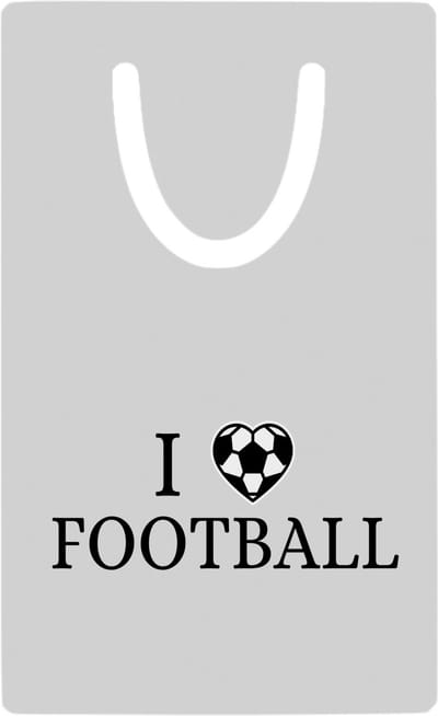 Hacebo® - I love football metalen boekenlegger - Voetbal - voetballers - sport - atleten - kado - cadeau Bladwijzer boekenleggers - 7.6 cm x 5cm