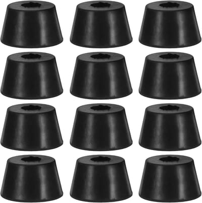 Rubberen Antivibratie Voeten - Speaker Isolatiepads - Geluidsdemping Apparatuur - Effectieve Trillingsisolatie - 12 Stuks - Zwart
