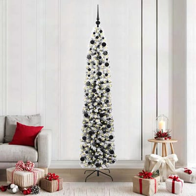 vidaXL - Kunstkerstboom - Groen - 210 - cm - PVC - en - Staal - en - Kunststof