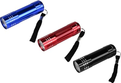 Hofftech Compacte zaklamp - krachtige verlichting - kleurenmix - aluminium - lichtgewicht