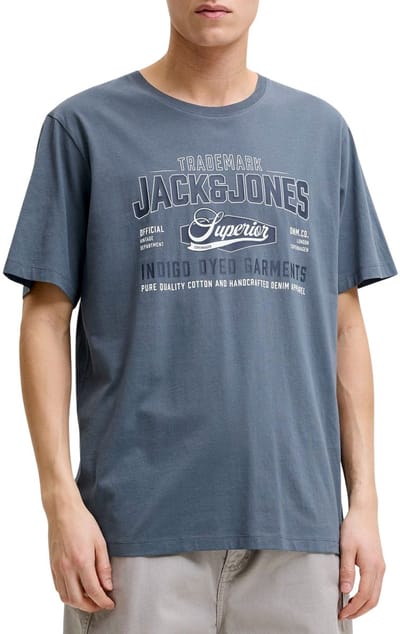 JACK & JONES- JJELOGO TEE SS O-NECK 2 COL AW26 SN - Heren - T-shirt
