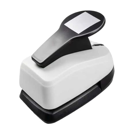 Vierkante Papierpons - Gat Puncher - Kaarten Maken - Geïntegreerde Liniaal - 15 x 9 x 6 cm - Metaal