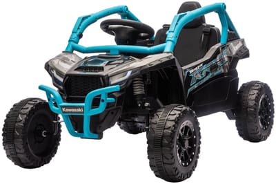Elektrische Terreinwagen - Kinderauto - 12V Accu - tot 5 km/u - Kinderen 3-5 jaar - met Afstandsbediening & LED-verlichting - Claxon & Muziek - Kindervoertuig - Accuvoertuigen - Blauw