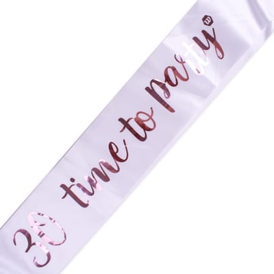 Decoratie sjerp | 30 jaar | verjaardag | rose gouden letters | Lengte ca. 72 cm.
