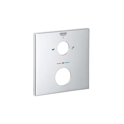 GROHE Rozet voor THM-inbouwsets, vierkant, Metaal,FastFixation, chroom, 49103000