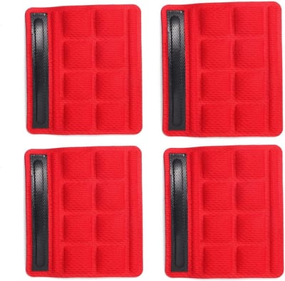 Helm Kinpads - Riem Vulling - Comfortabel Fietsen - Dubbelzijdig Materiaal - 4 stuks - Rood