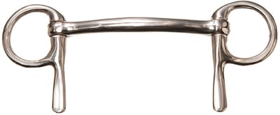 MHS Ongebroken Halve Kneveltrens RVS Mondstuk 9 cm
