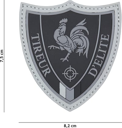 101 Inc Embleem 3D Pvc Tireur D'Elite Zwart  9047