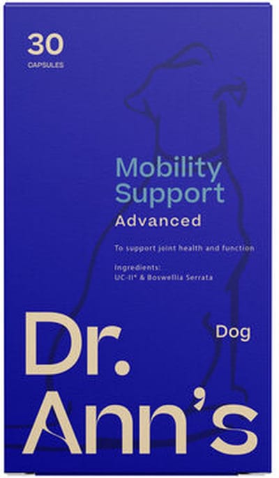 Dr. Ann's Honden Supplementen 'Advanced' - 3 x 30 Capsules - Ter Ondersteuning van de Gewrichten - Helpt Gewrichten Gezond en Soept te Houden - Eenvoudige Toediening - Ontwikkeld door Dierenartsen