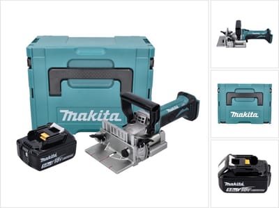 Makita DPJ 180 T1J accu-groeffrees 18 V 100 mm + 1x accu 5,0 Ah + Makpac - zonder oplader