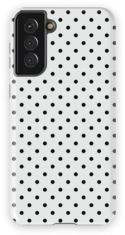 Polka Dots Hoesje Samsung Galaxy S21 Plus | Geschikt Voor Mag | Stippen Design Backcover Samsung Galaxy S21 Plus Mono Dots