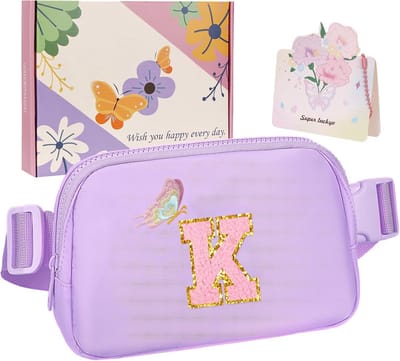 Gepersonaliseerde Heuptas Meisjes - Buikriem met Naam of Letter - Lila