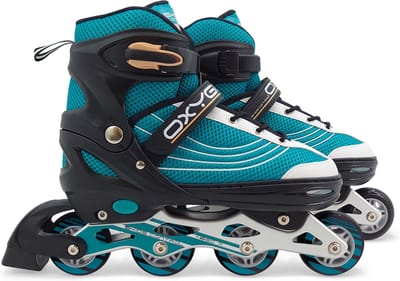 Skids Control Oxygen Inline Skates Semi-softboot Verstelbaar Petrol Maat 42-45