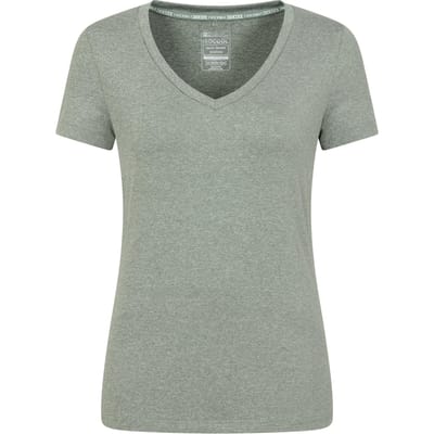 Mountain Warehouse Dames/Dames Vitaliteit V Hals T-shirt (Kaki Groen)