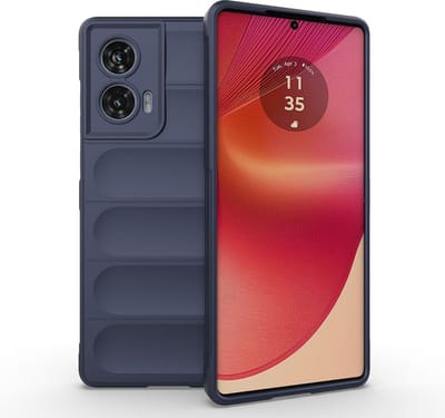 MobyDefend Hoesje - Geschikt voor Motorola Edge 50 Fusion - TPU Gripcase - Blauw