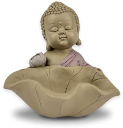Boeddha Standbeeld Baby voor Lotus - Zen-sfeer voor uw Ruimte - Geluksbrenger - Hoogte 10,5 cm