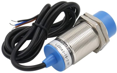 Allecto - Inductieve naaischakelaar - Sensor met LED - Geel - 15 mm - Betrouwbare werking - Geschikt voor PLC-systemen