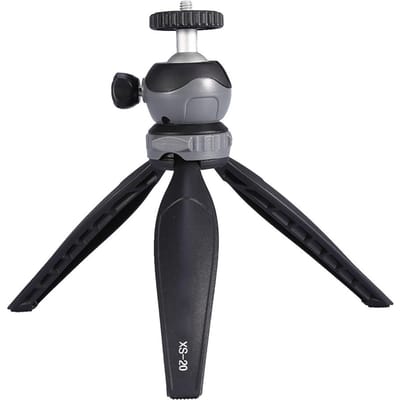 Mini Tafelstatief met Afneembare 360 Graden Rotatie Kogelkop voor Digitale Camera Telefoon black