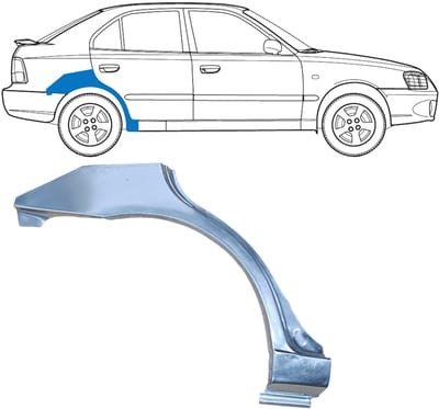 Reparatiepaneel achterspatbord voor Hyundai Accent 2000-2006 / Rechts