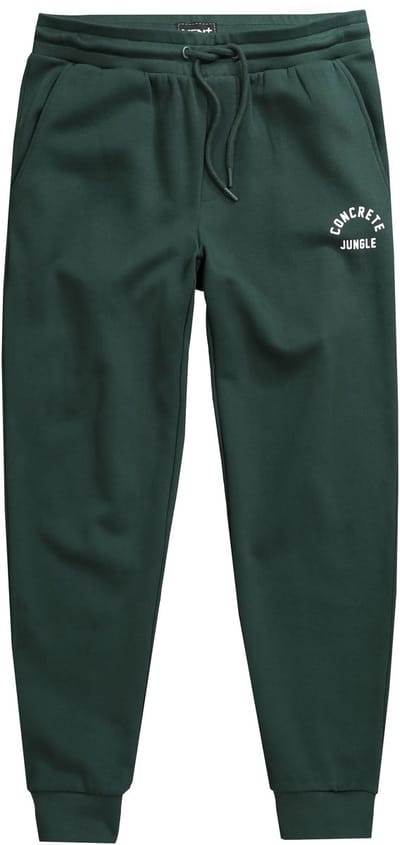 Men Plus - Heren - Joggingbroek print modern fit elastische tailleband 4 zakken - Dennengroen - Maat XXL
