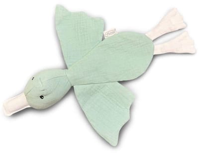 Funnies Eend Stone Green Knuffeldoekje Knuffel - Zachte Knuffeldoekjes, Troostdoekjes, Babydoekjes - Heerlijk Zacht en Comfortabel - Perfect als Troostvriendje of Cadeau voor Baby’s en Peuters - Eend knuffel