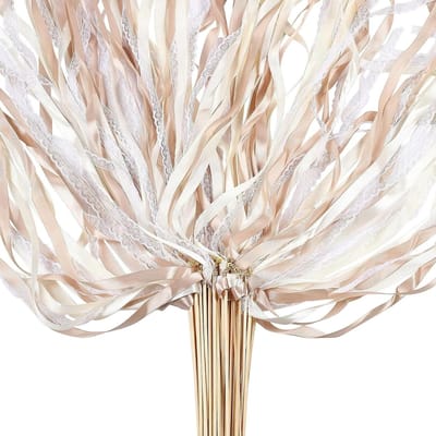 40 Stuks Magische Tovenaarsstokken voor Bruiloften, Verjaardagen en Feestdagen, Romantische Zijden Fairy Sticks met Belletjes en Versieringen