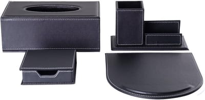 Bureau Organizer Set - Werkplek Organizer - Kantoor Opruimen - Duurzaam Materiaal - Meerdere Delen - Zwart