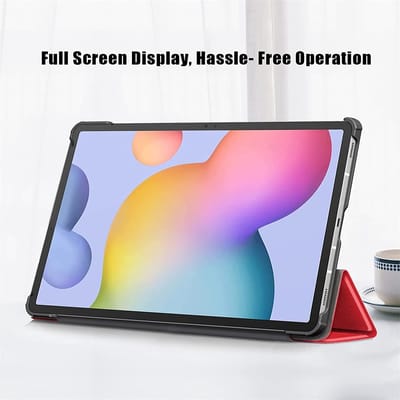 Hoes Geschikt voor Samsung Galaxy Tab S8 Plus 12.4 inch 2022 / S7 FE en S7 Plus Hoesje / Smart Boek Case Cover Goud