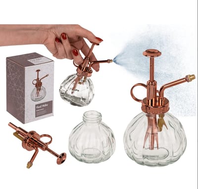 Plantenspuit - Antraciet- Glas - Vintage - Spray - Water Verstuiver - Plantenspray