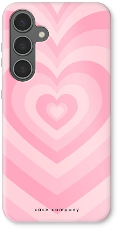 Case Company® - Hoesje geschikt voor Samsung Galaxy S24 Plus hoesje - Hart Roos - Tough Case - Maximale Bescherming alle Kanten en Schermrand
